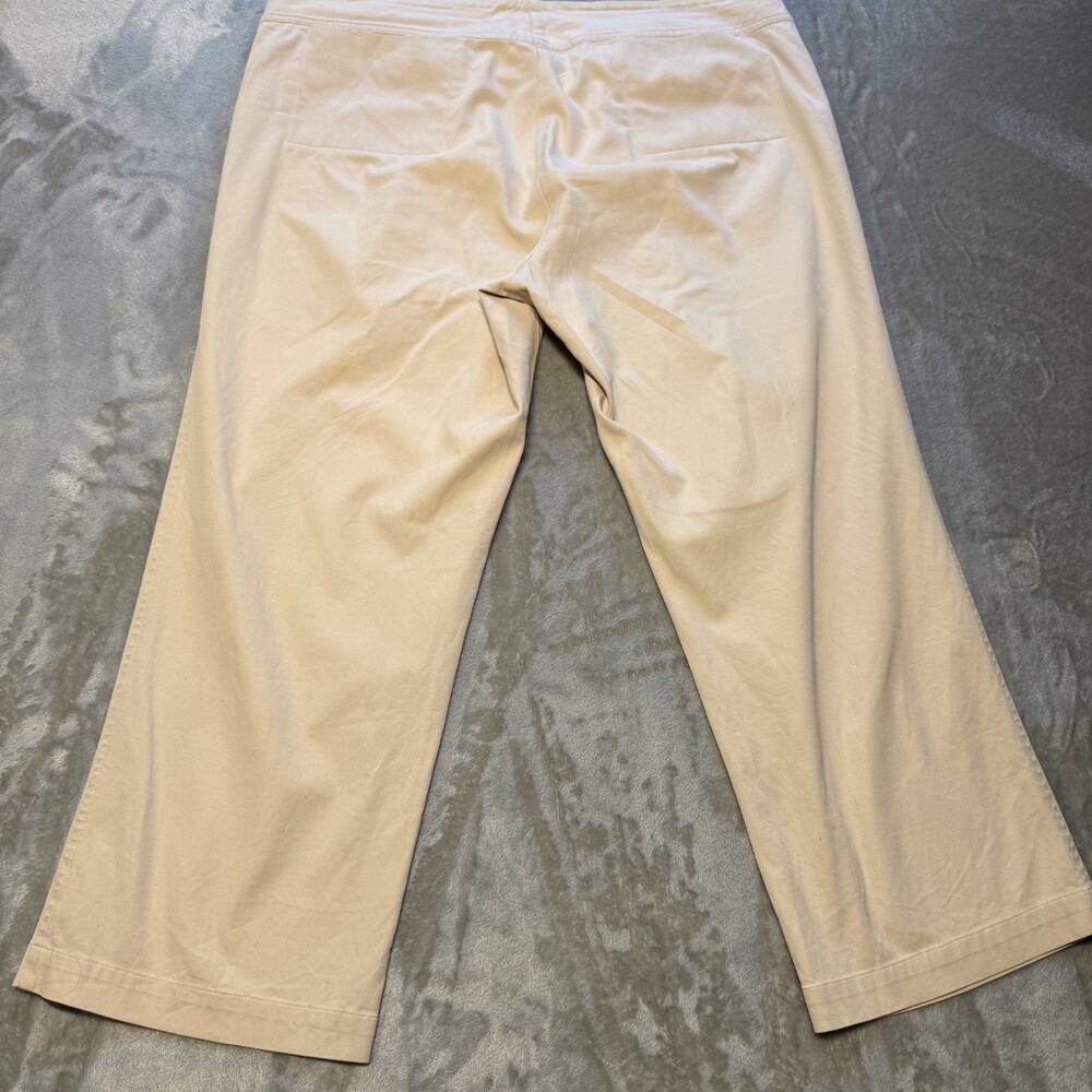 Eileen Fisher Pants Womens Large Beige Straight Leg Casual Trousers Lightweight - Picture 13 of 14